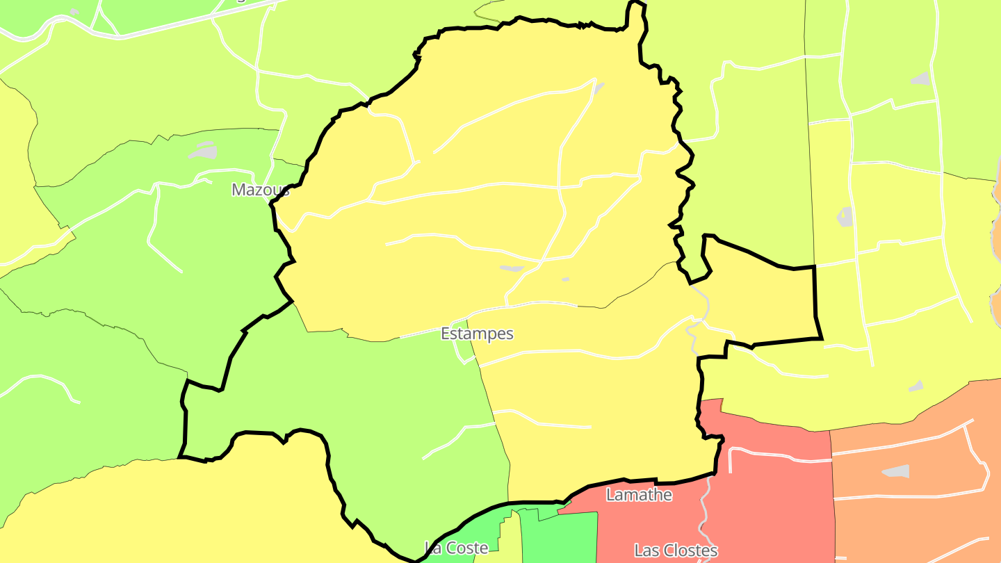 Carte des prix de l'immobilier Estampes