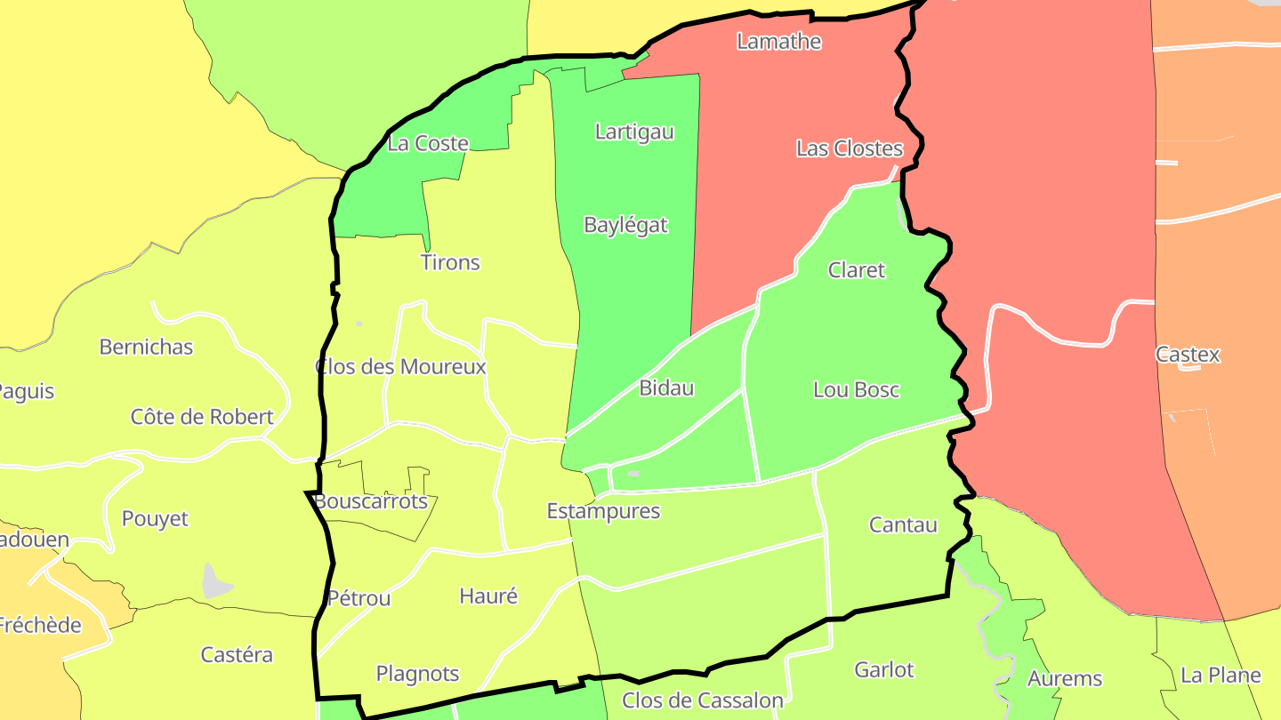 Carte des prix de l'immobilier Estampures