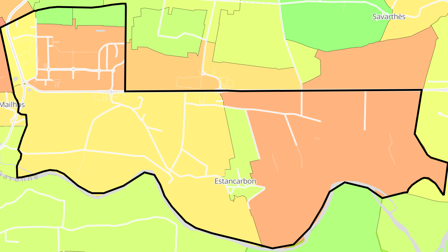 Carte des prix de l'immobilier Estancarbon