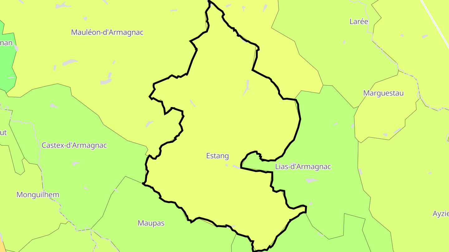 Carte des prix de l'immobilier Estang