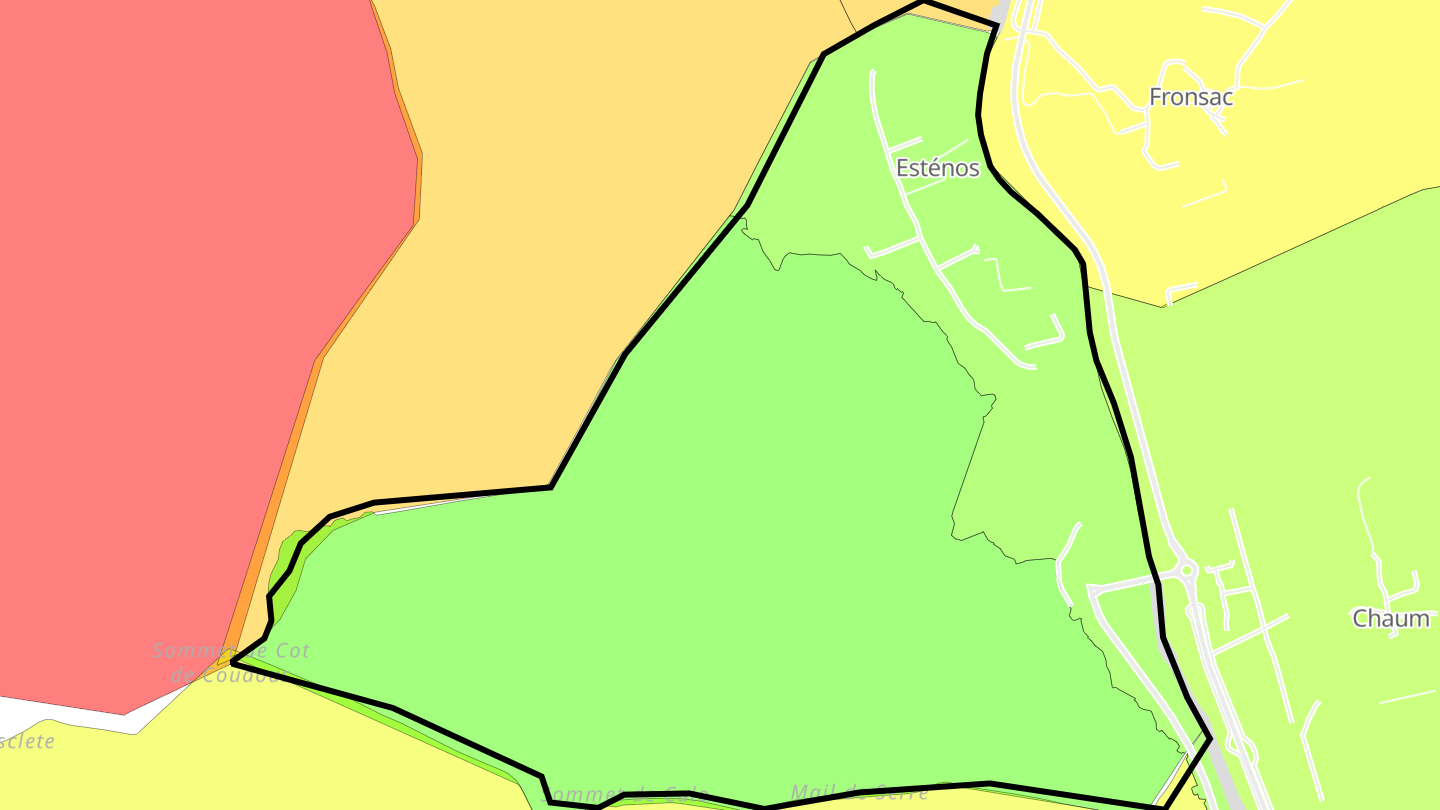Carte des prix de l'immobilier Esténos