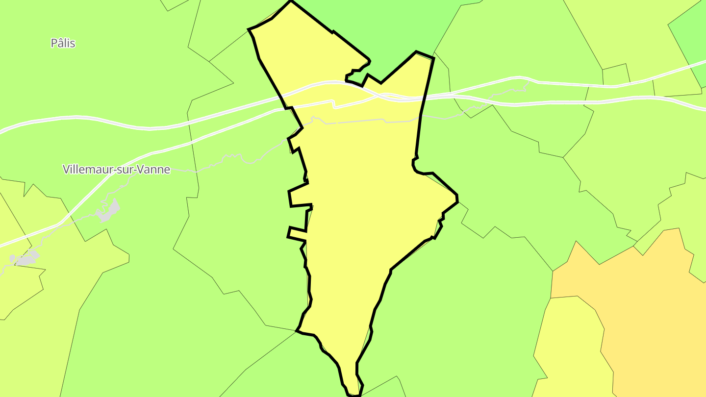 Carte des prix de l'immobilier Estissac