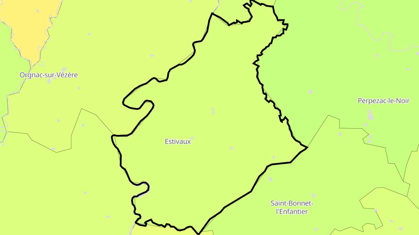 Carte des prix de l'immobilier Estivaux