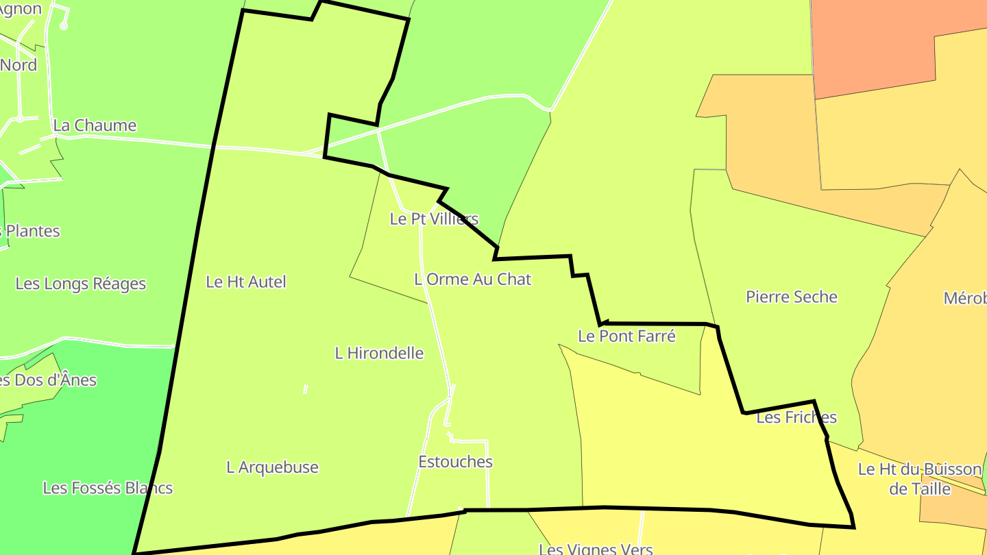 Carte des prix de l'immobilier Estouches