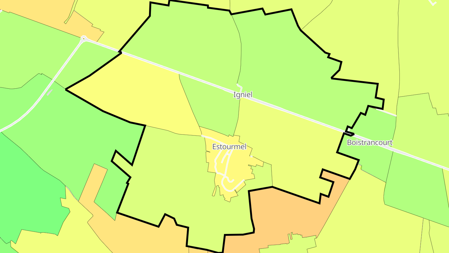 Carte des prix de l'immobilier Estourmel