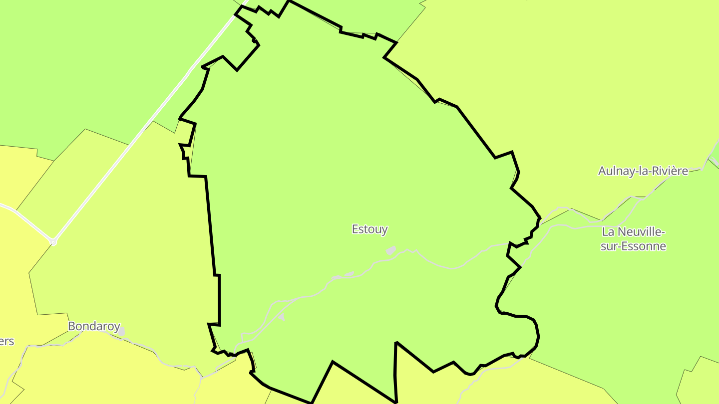 Carte des prix de l'immobilier Estouy