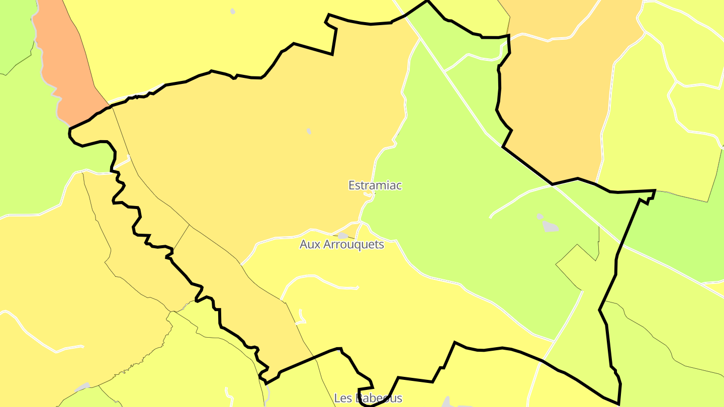 Carte des prix de l'immobilier Estramiac