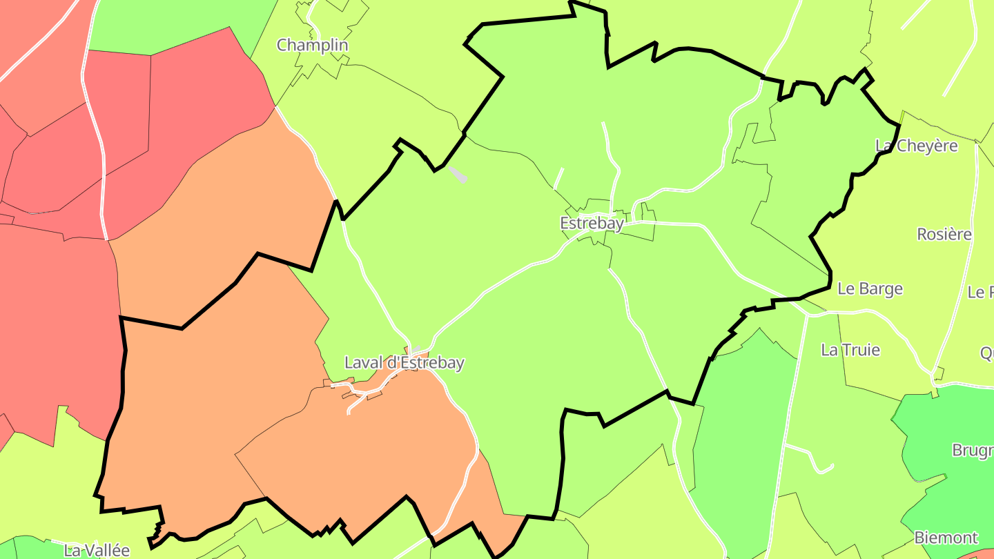 Carte des prix de l'immobilier Estrebay