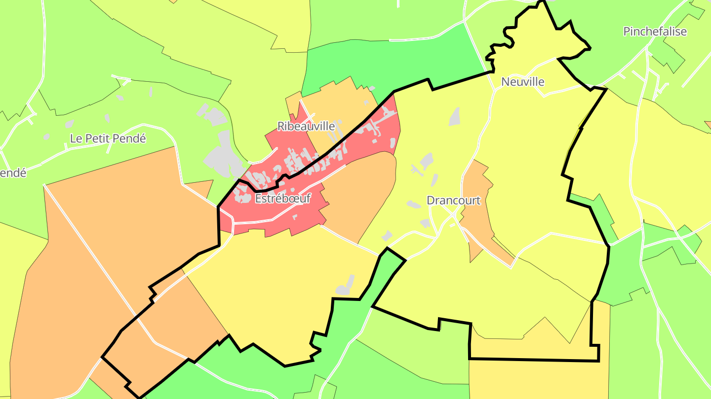 Carte des prix de l'immobilier Estrébœuf
