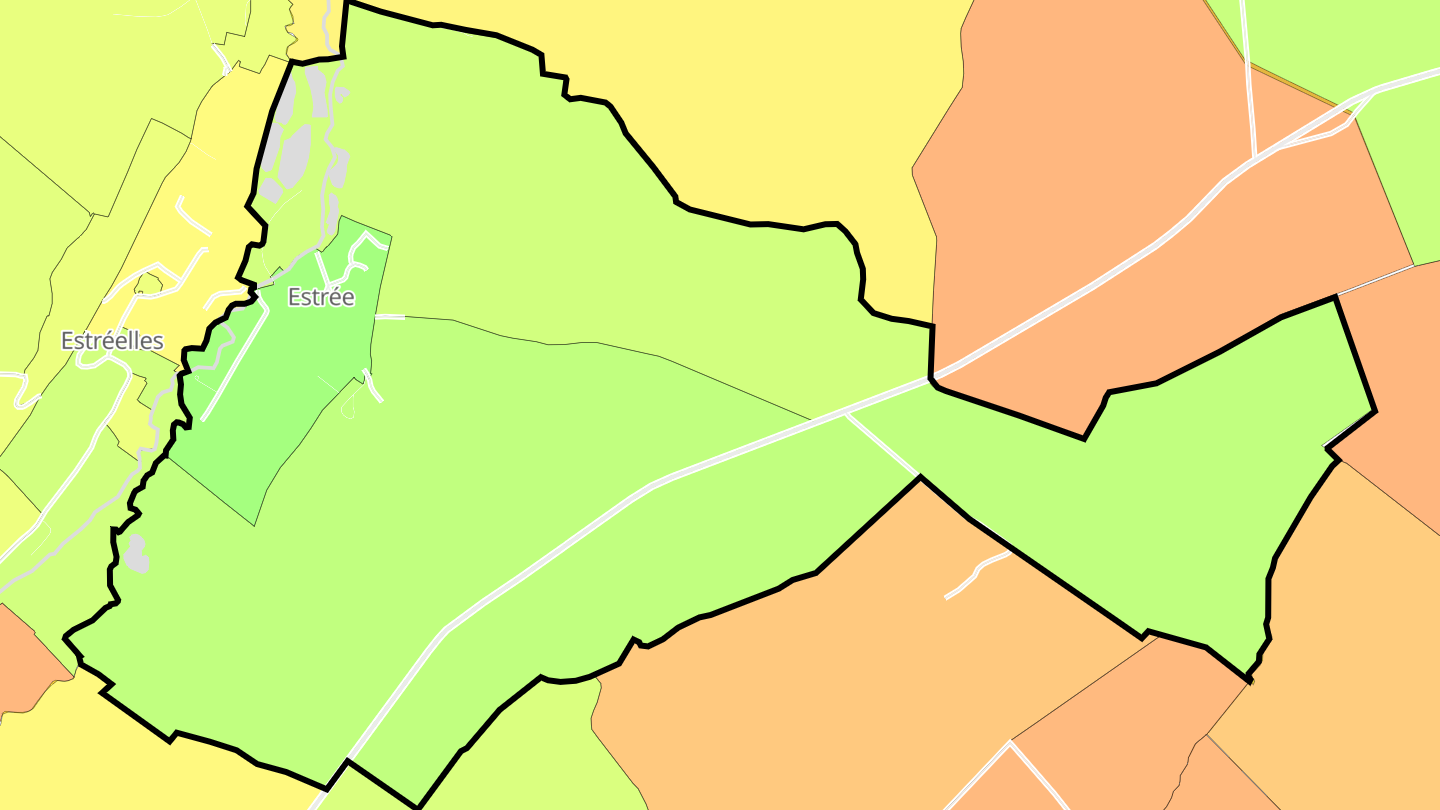 Carte des prix de l'immobilier Estrée