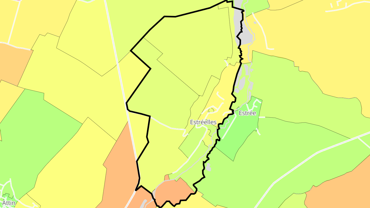 Carte des prix de l'immobilier Estréelles