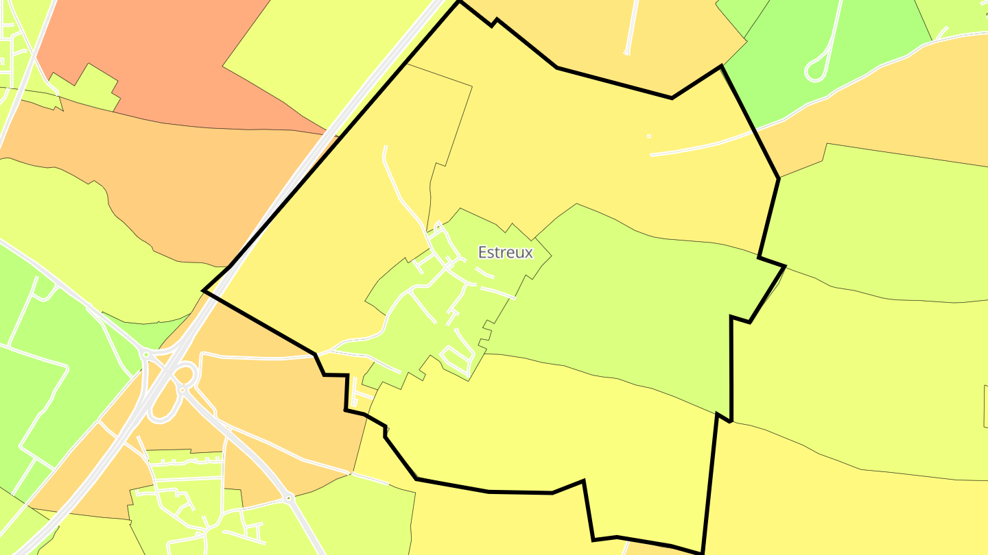 Carte des prix de l'immobilier Estreux
