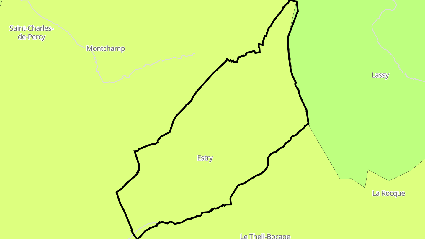 Carte des prix de l'immobilier Estry