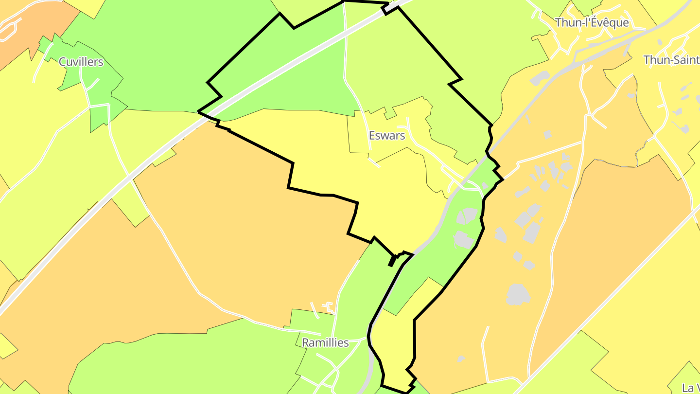 Carte des prix de l'immobilier Eswars