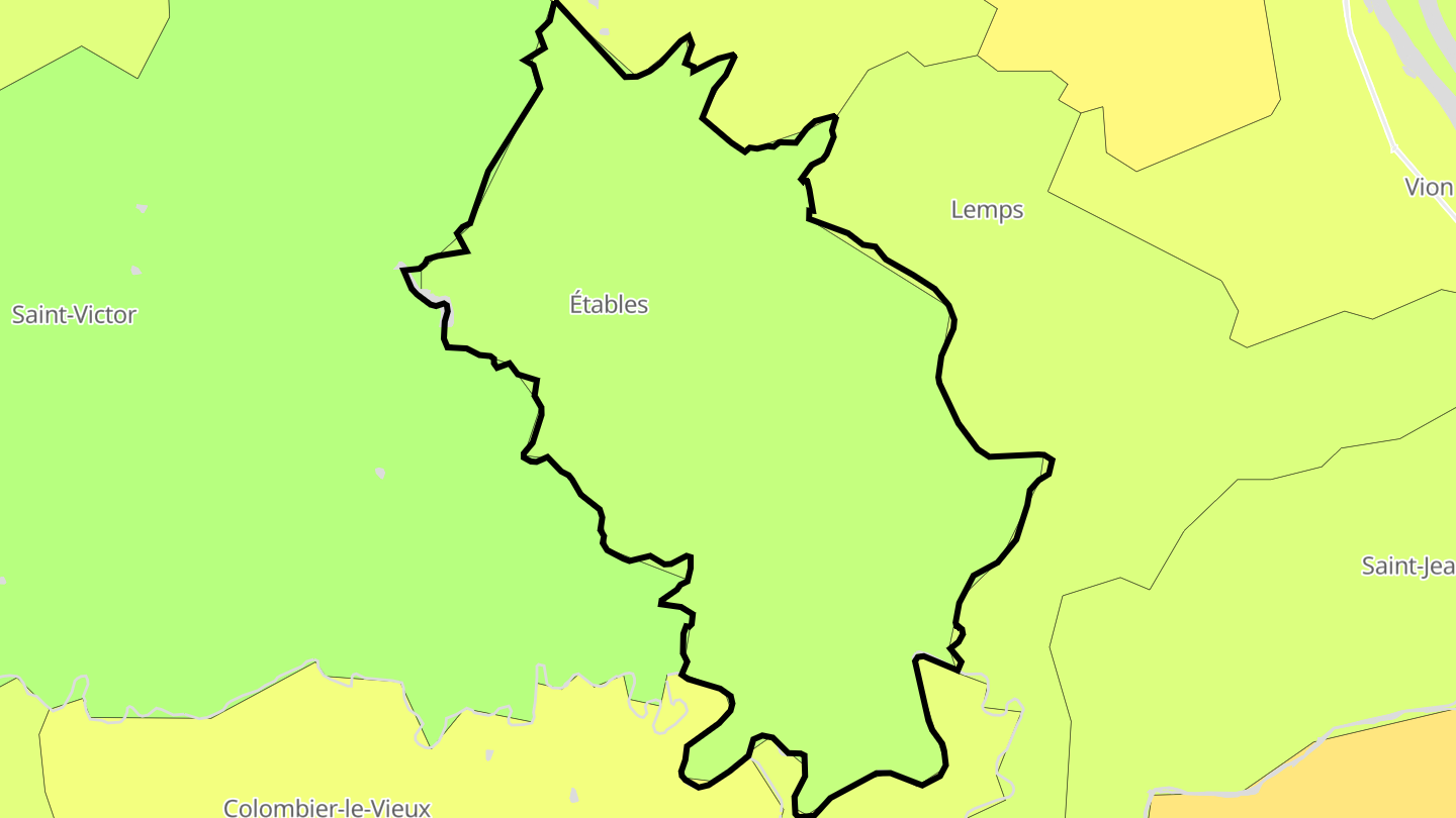 Carte des prix de l'immobilier Étables