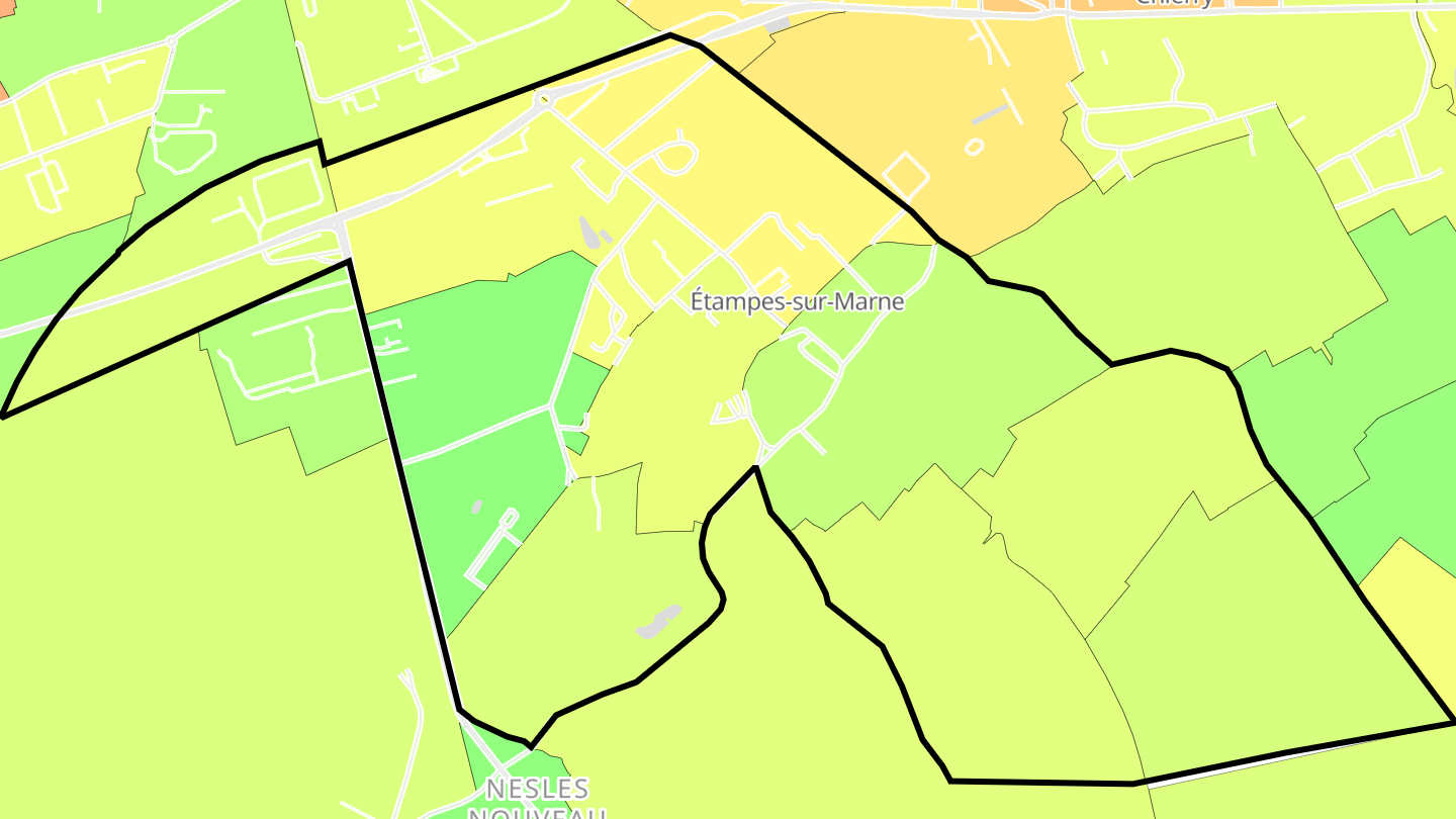 Carte des prix de l'immobilier Étampes-sur-Marne