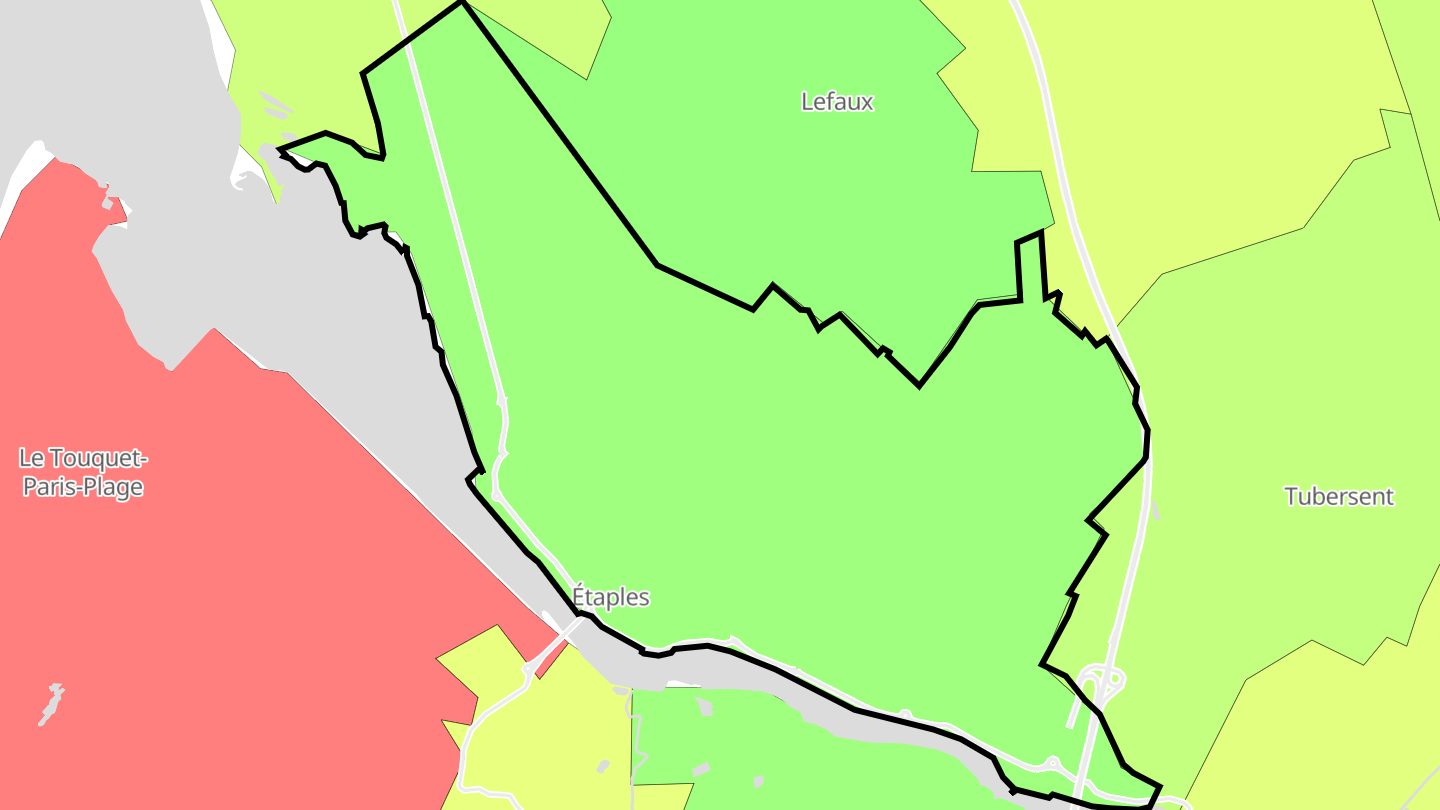 Carte des prix de l'immobilier Étaples