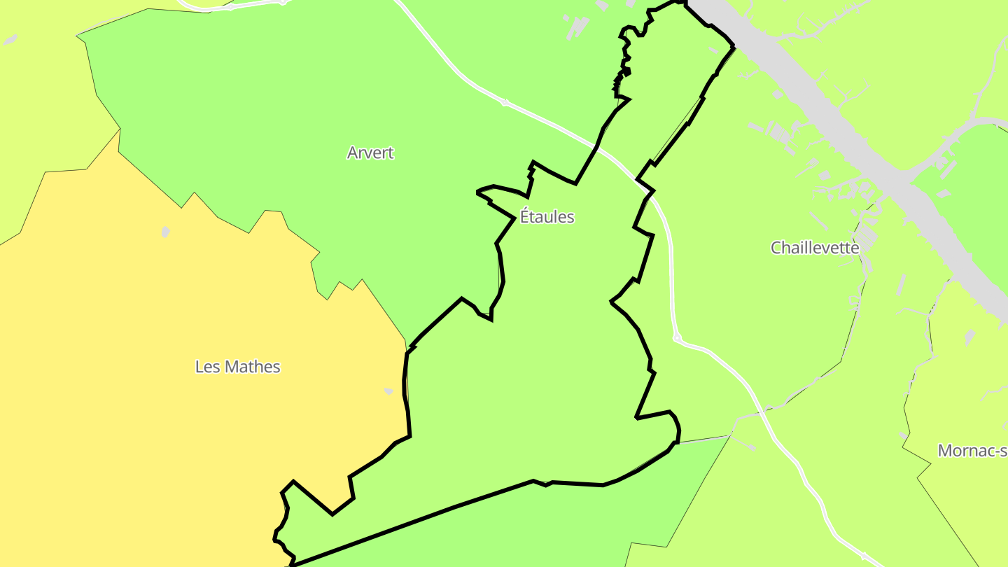 Carte des prix de l'immobilier Étaules