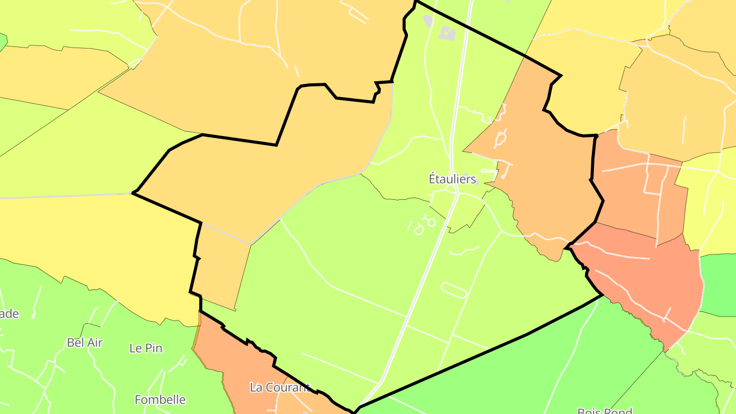 Carte des prix de l'immobilier Étauliers