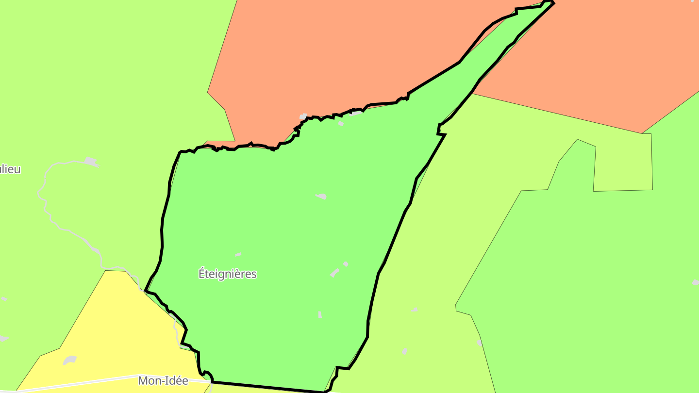 Carte des prix de l'immobilier Éteignières