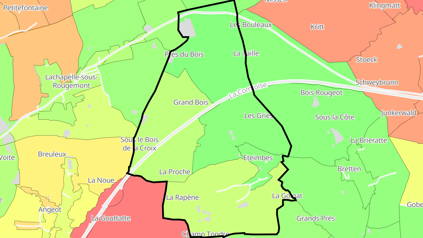 Carte des prix de l'immobilier Eteimbes