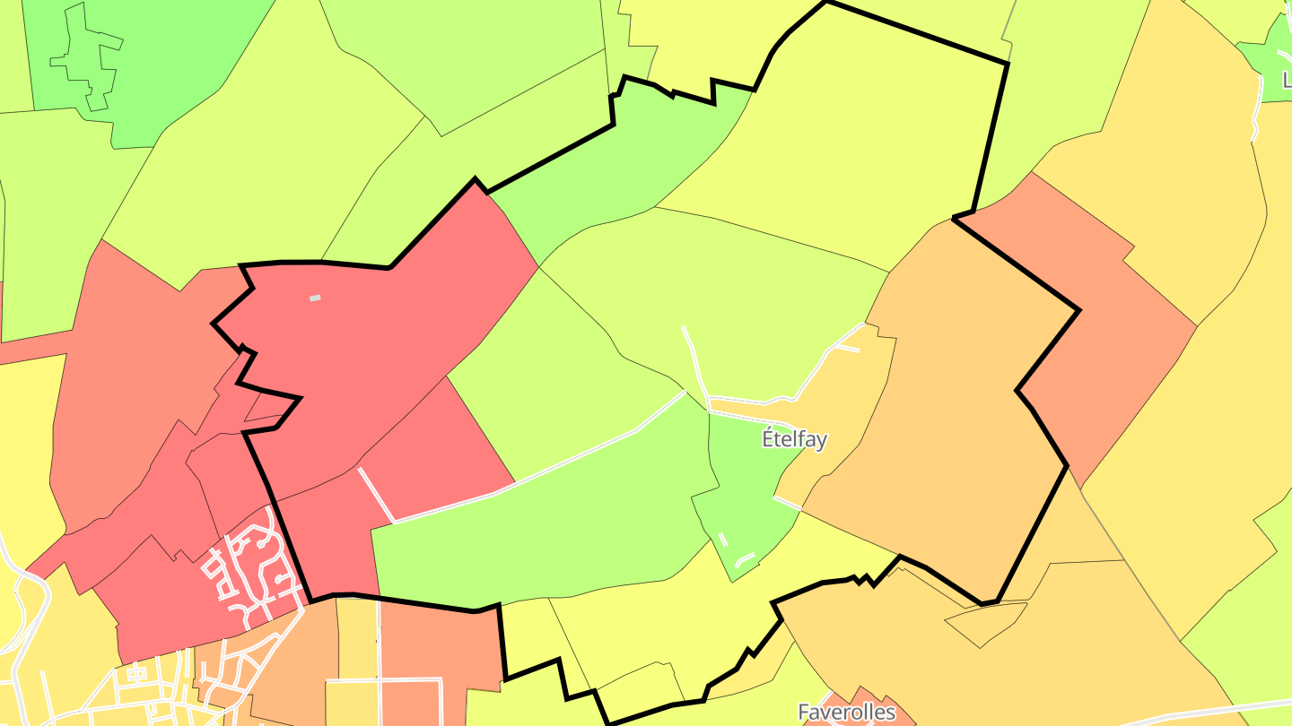 Carte des prix de l'immobilier Ételfay