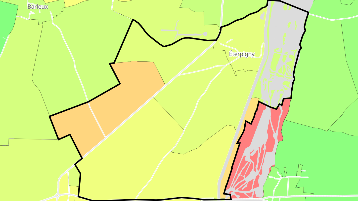 Carte des prix de l'immobilier Éterpigny