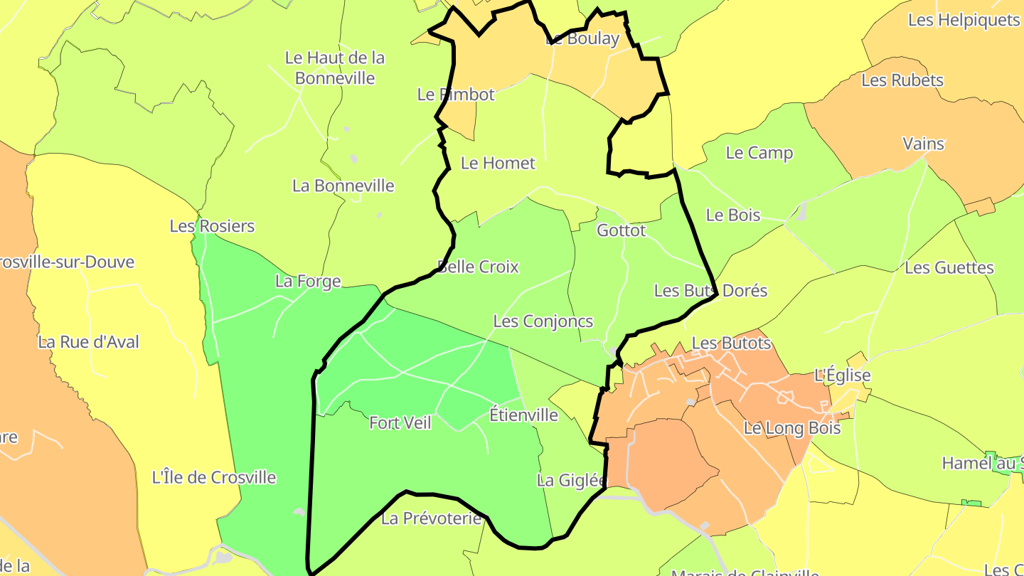 Carte des prix de l'immobilier Étienville