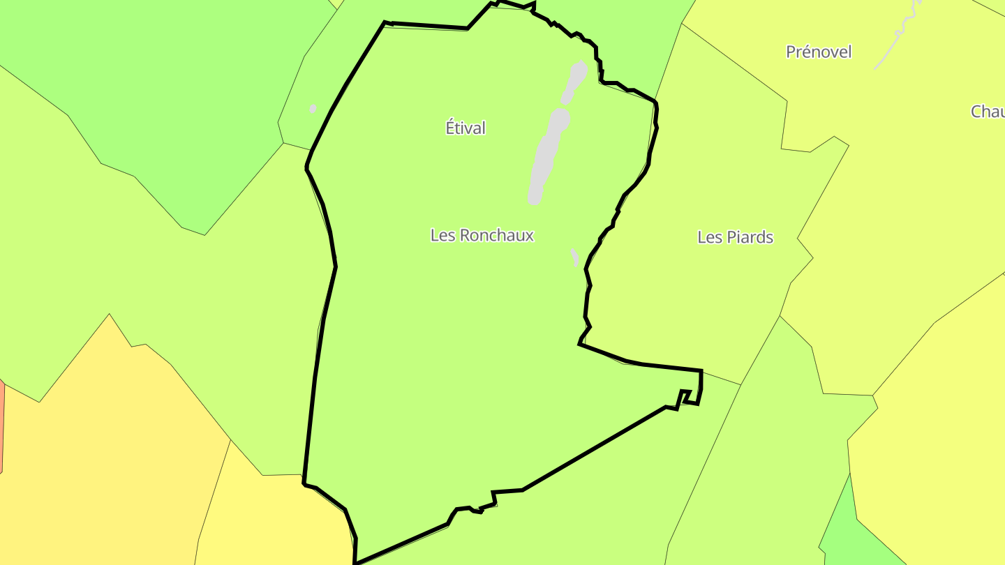 Carte des prix de l'immobilier Étival