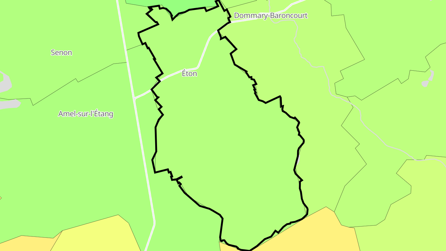 Carte des prix de l'immobilier Éton
