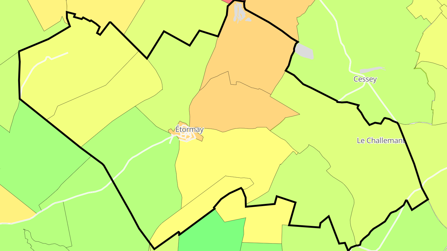 Carte des prix de l'immobilier Étormay