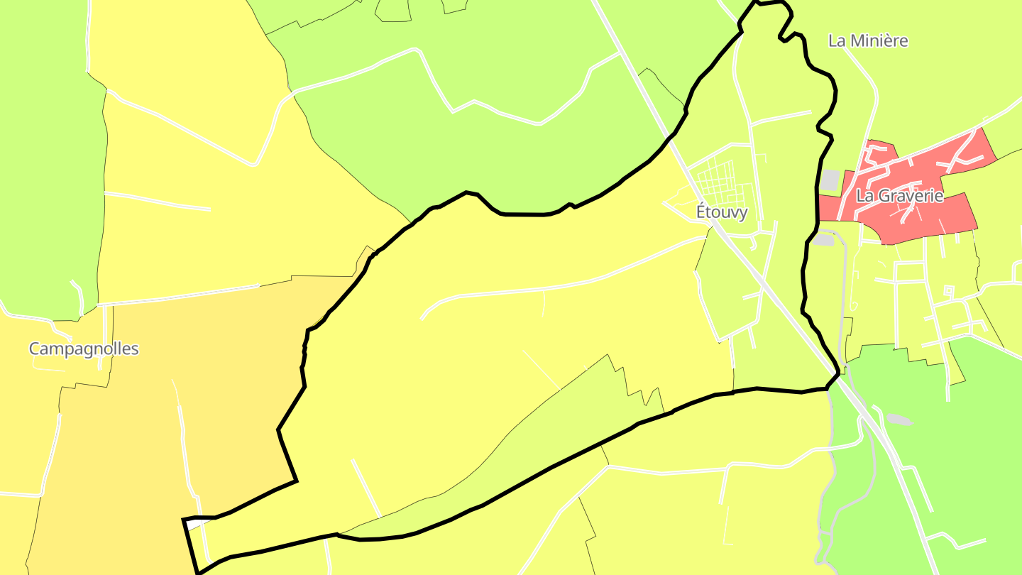 Carte des prix de l'immobilier Étouvy
