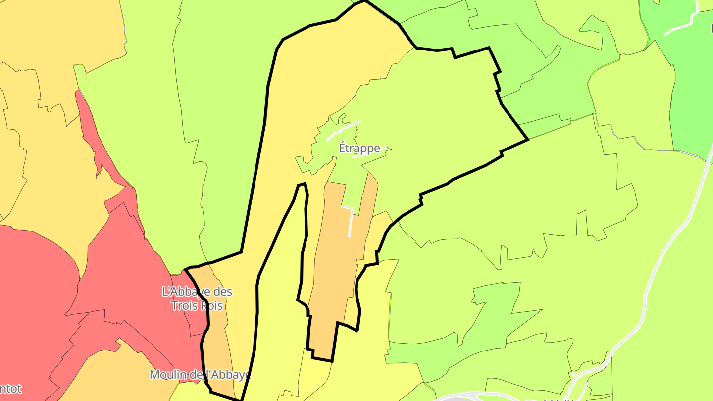 Carte des prix de l'immobilier Étrappe