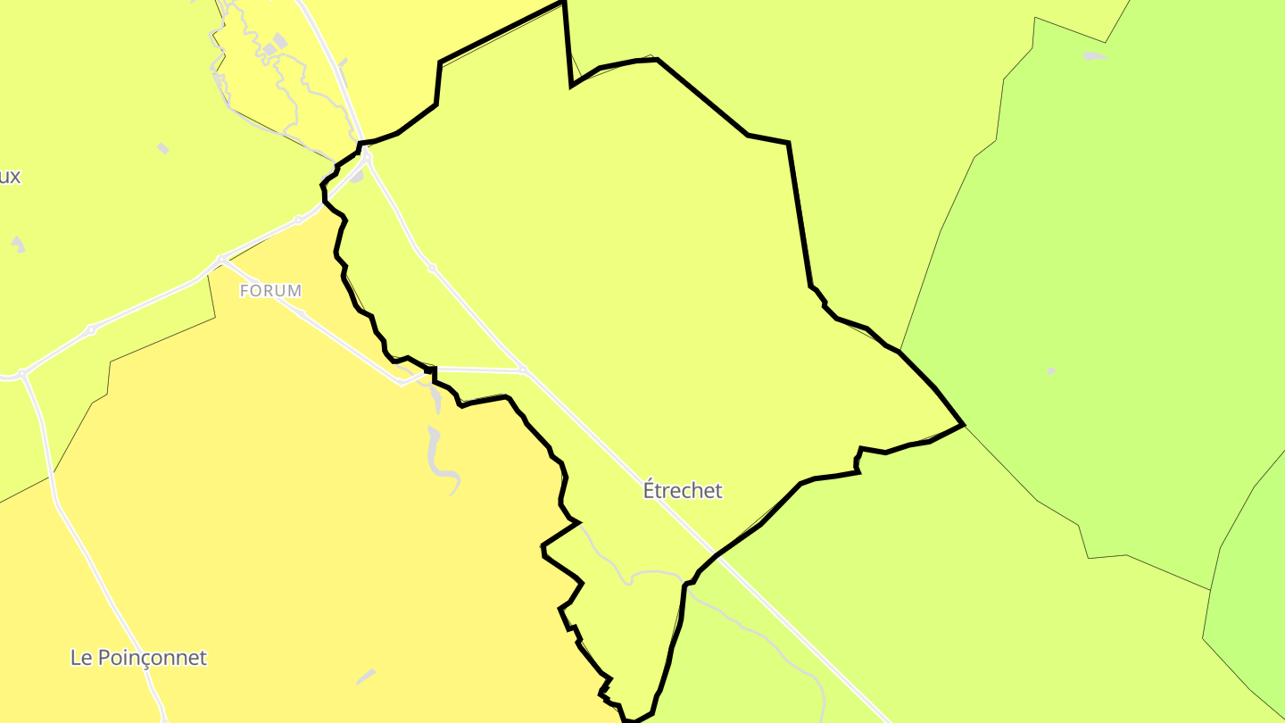 Carte des prix de l'immobilier Étrechet