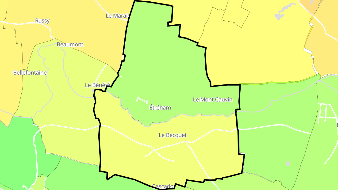 Carte des prix de l'immobilier Étréham
