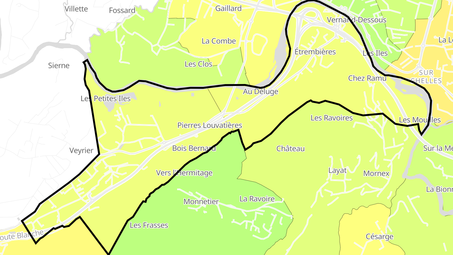 Carte des prix de l'immobilier Étrembières