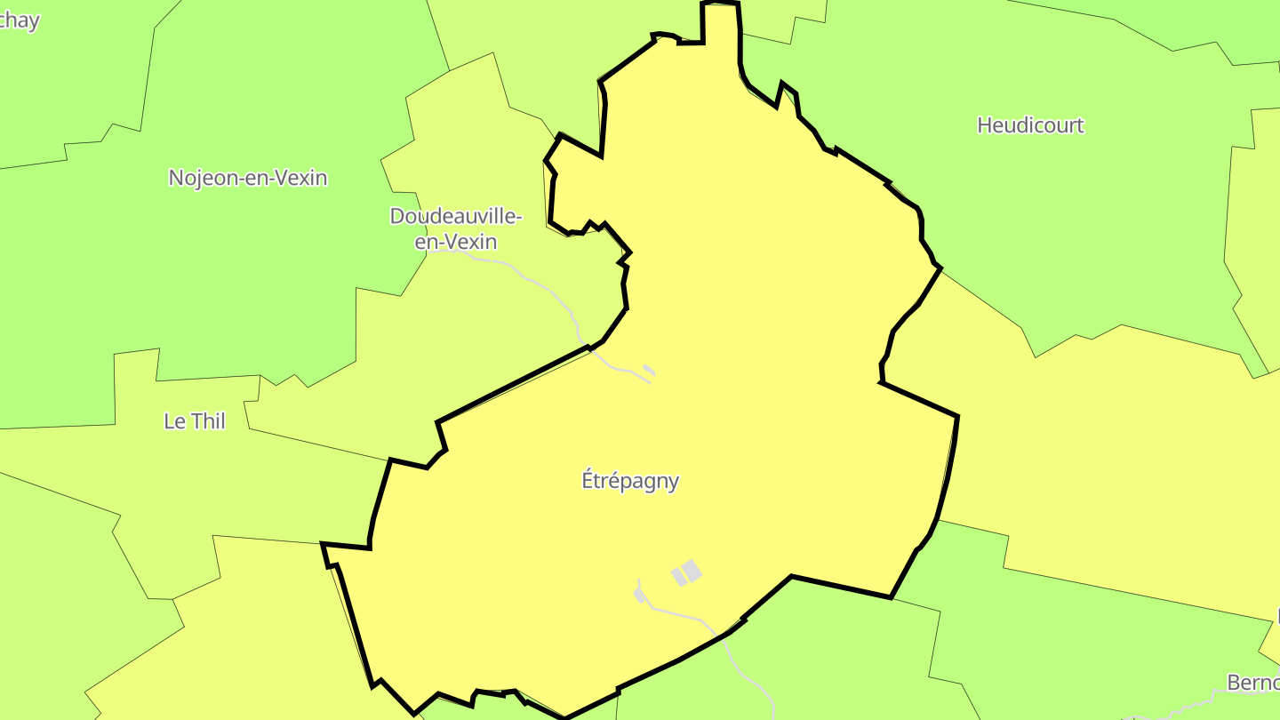 Carte des prix de l'immobilier Étrépagny
