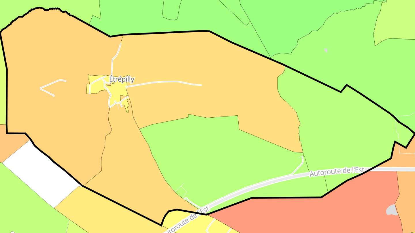 Carte des prix de l'immobilier Étrépilly