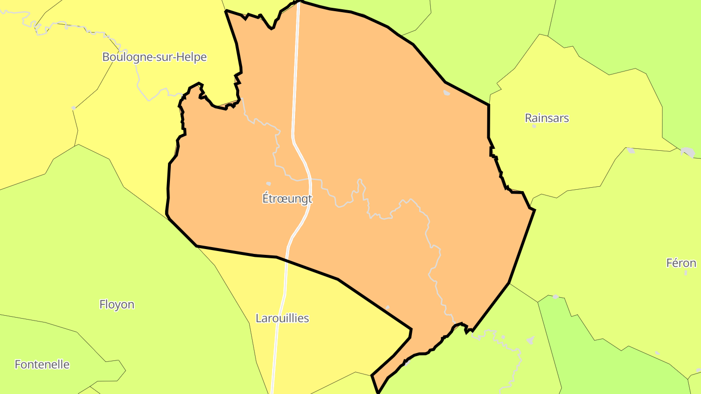 Carte des prix de l'immobilier Étrœungt