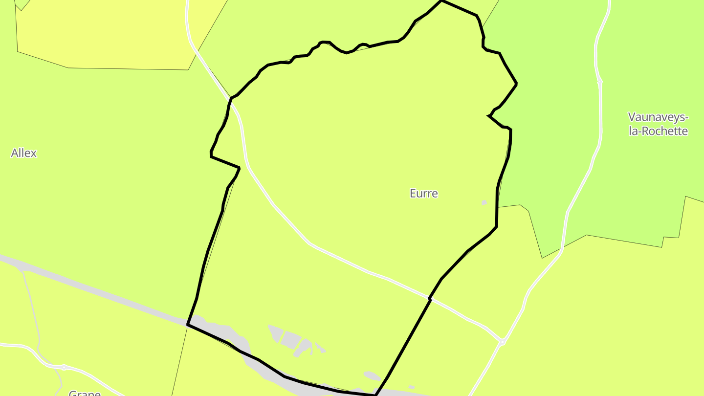 Carte des prix de l'immobilier Eurre