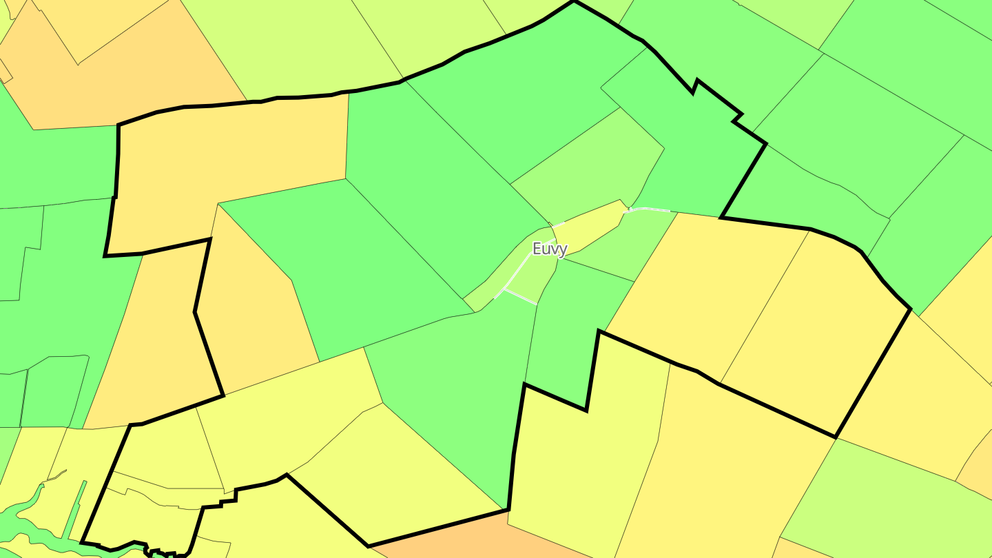 Carte des prix de l'immobilier Euvy
