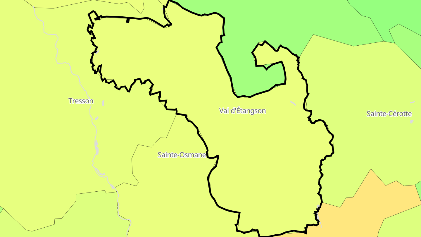 Carte des prix de l'immobilier Évaillé