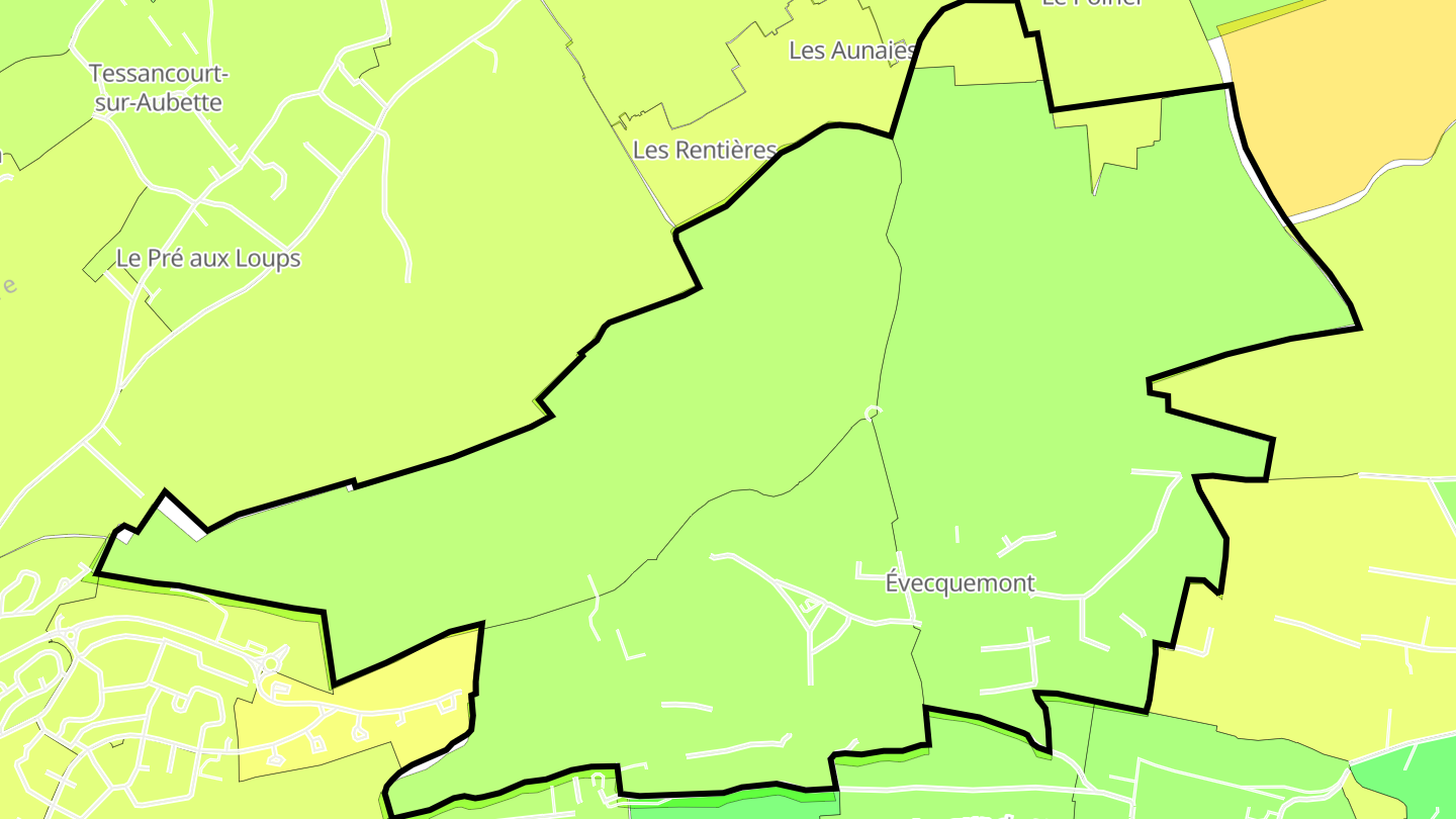 Carte des prix de l'immobilier Évecquemont