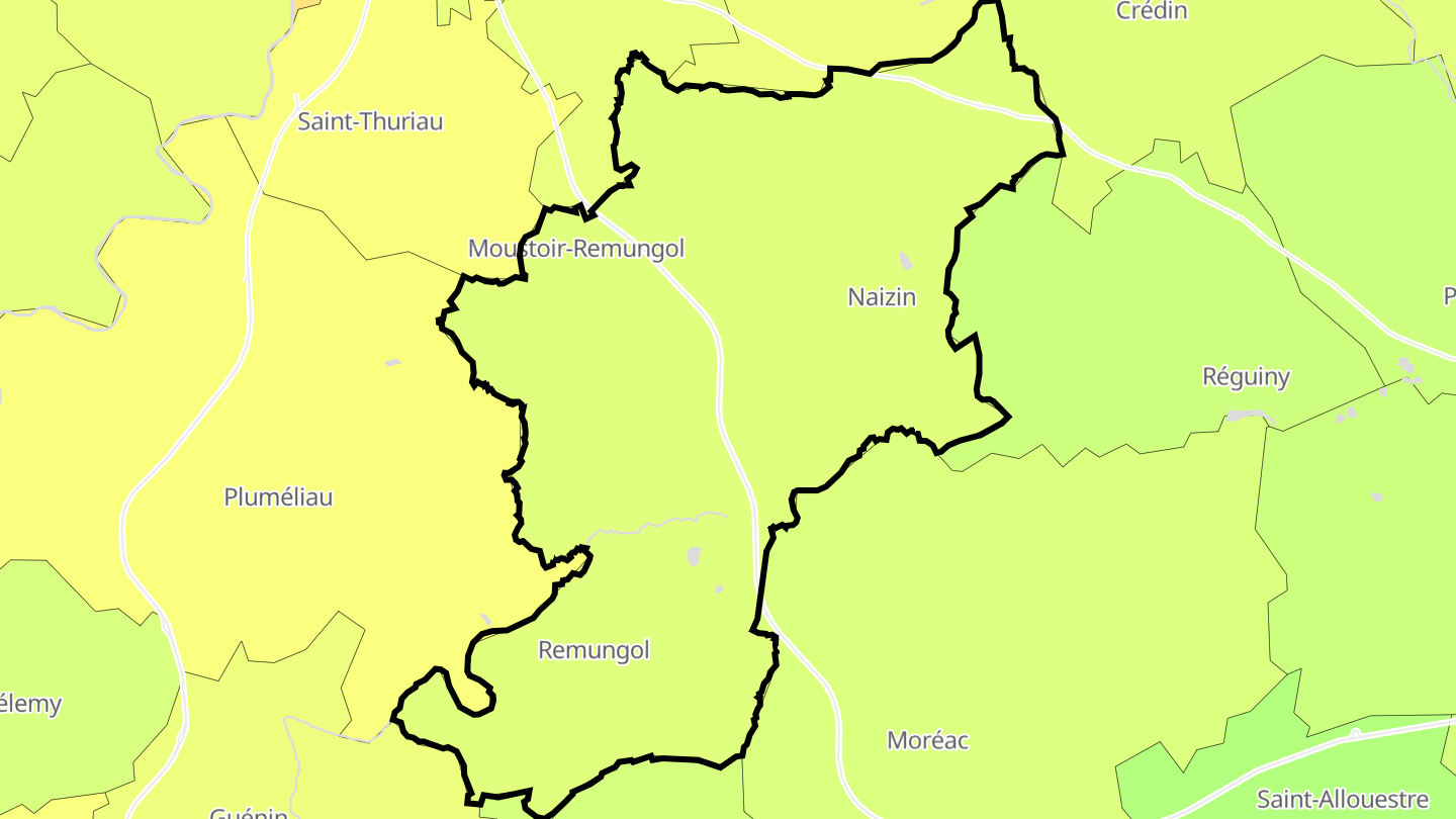 Carte des prix de l'immobilier Évellys
