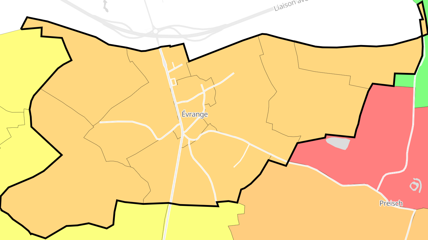 Carte des prix de l'immobilier Évrange