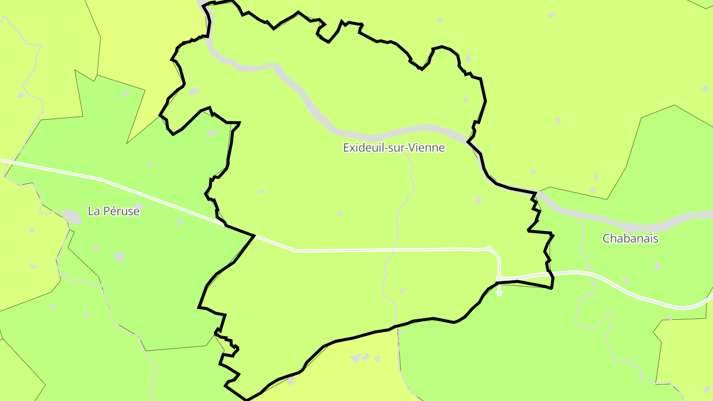 Carte des prix de l'immobilier Exideuil-sur-Vienne