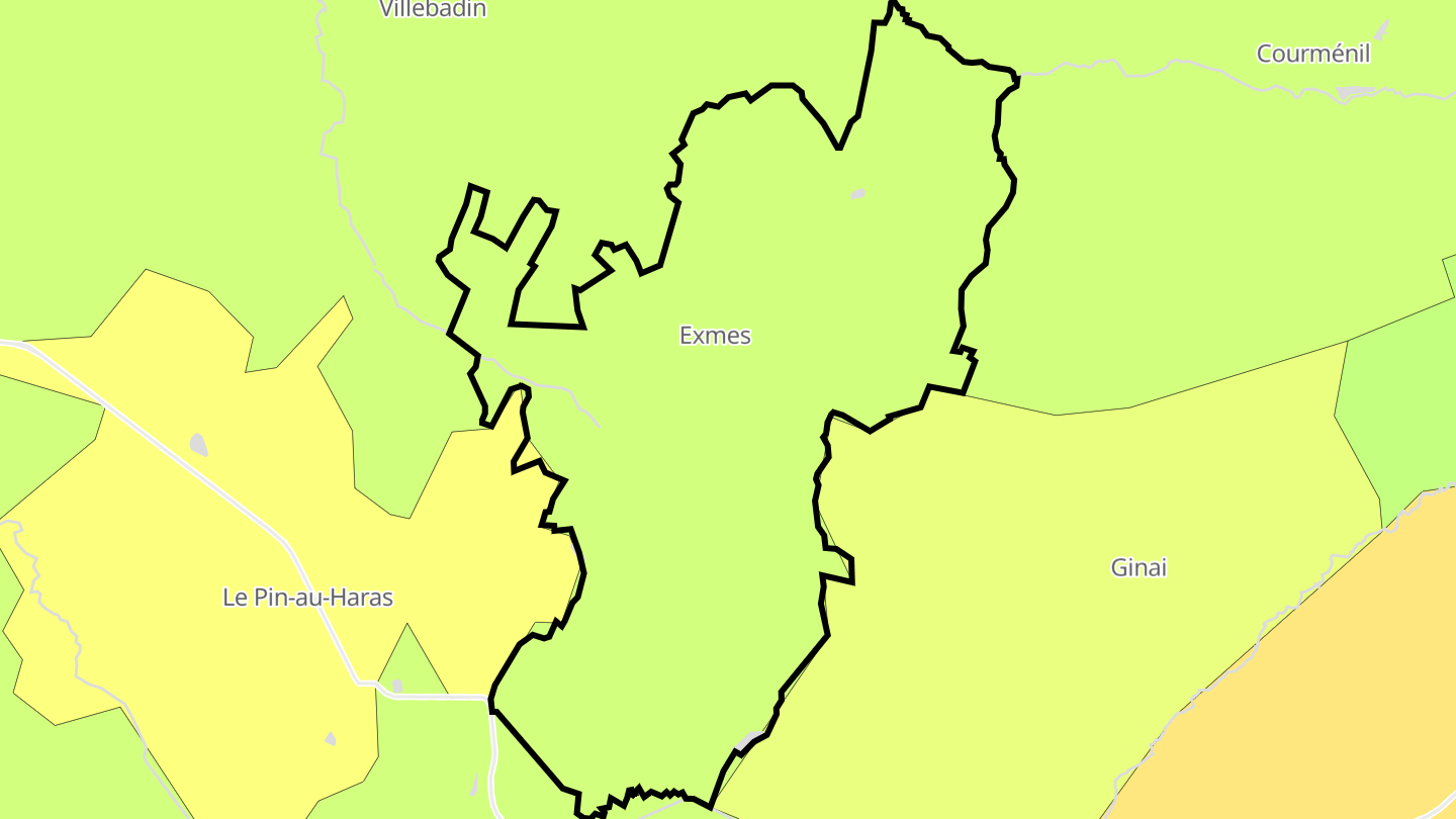 Carte des prix de l'immobilier Exmes