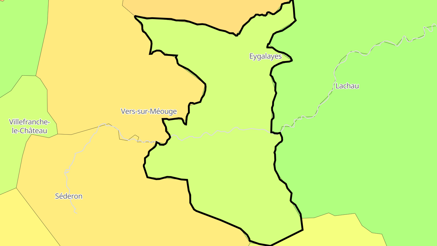 Carte des prix de l'immobilier Eygalayes