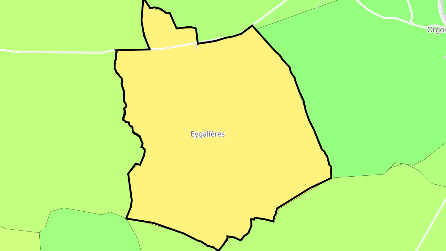 Carte des prix de l'immobilier Eygalières