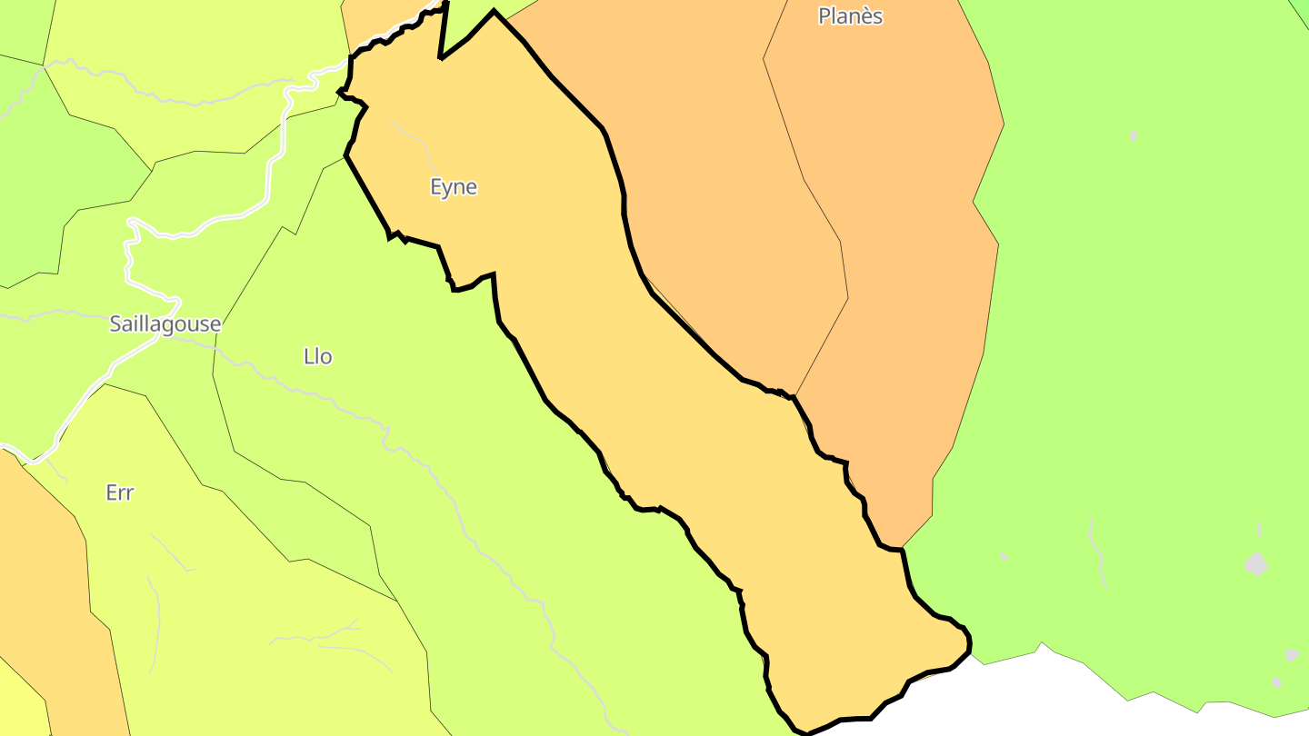 Carte des prix de l'immobilier Eyne